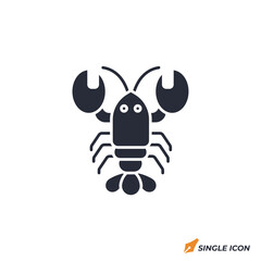 Lobster icon vector illustration. Lobster symbol isolated on white background