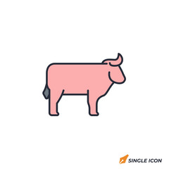 beef icon vector illustration. beef symbol isolated on white background