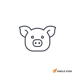 pork icon vector illustration. pork symbol isolated on white background