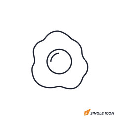 fried egg icon vector illustration. fried egg symbol isolated on white background