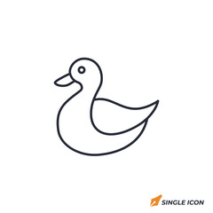 duck icon vector illustration. duck symbol isolated on white background