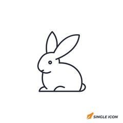 rabbit icon vector illustration. rabbit symbol isolated on white background