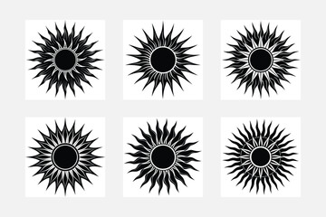 Star abstract shapes vector set