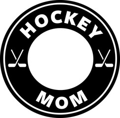 Fototapeta premium Ice Hockey Mom Vector Graphic 