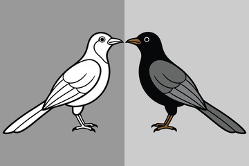 Set of cute birds isolated on white background. birds silhouettes set. Birds icon Set . Birds. Love Birds. Wildlife, Flying, illustration, Silhouette. Birds Vector illustration.