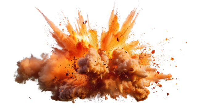Explosion on transparent background