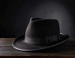 Sombrero  , fondo negro y luces de colores  con telas , luz de estudio 