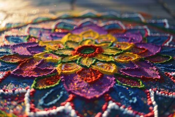 Fototapeta premium Colorful flower on table