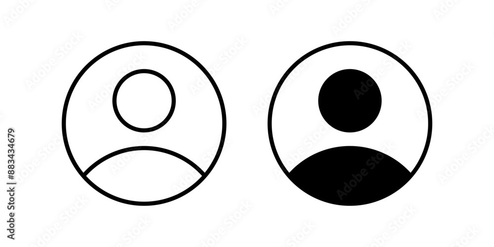 Poster profile icon set. user symbol. avatar sign. for mobile concept and web design. vector illustration o