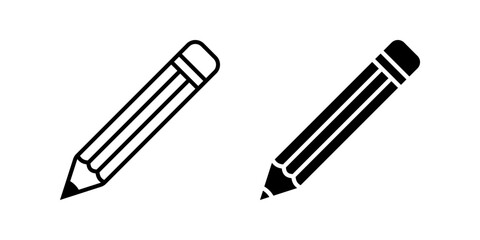 Pencil icon set. for mobile concept and web design. vector illustration on white background