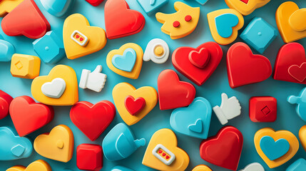 Close-up of an entrepreneur's social media notifications, showcasing numerous likes, comments, and shares from engaged followers.