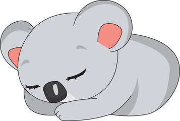 Cute innocent Koala sleeping in peace