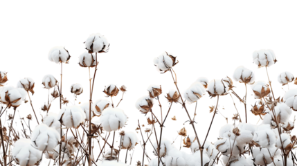 Cotton plant on a transparent background