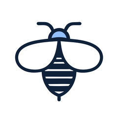 bee iconic logo vector design