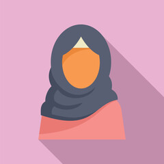 Young muslim woman is showing a traditional headscarf