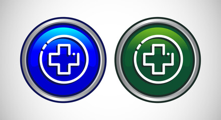 Medical And Healthcare Icon Button Set Design Illustration