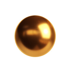 Golden sphere isolated on a white background