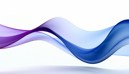 3D render of an abstract blue and purple wave shaped curve. The image is rendered in the style of curved shapes and flowing colors typically seen in abstract artworks. Any Chinese characters in the or