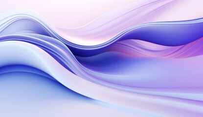 3D render of an abstract blue and purple wave shaped curve. The image is rendered in the style of curved shapes and flowing colors typically seen in abstract artworks. Any Chinese characters in the or