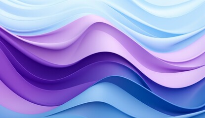 3D render of an abstract blue and purple wave shaped curve. The image is rendered in the style of curved shapes and flowing colors typically seen in abstract artworks. Any Chinese characters in the or