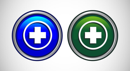 Fototapeta premium Medical And Healthcare Icon Button Set Design Illustration