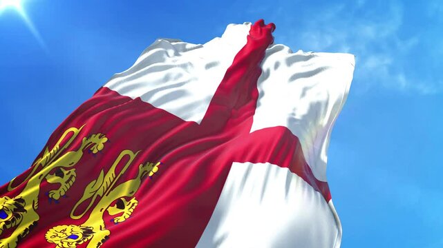 Sark Flag Low Angle View