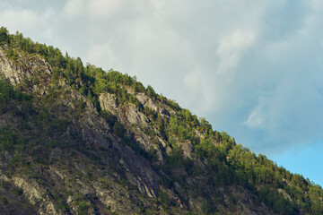 Naklejka premium Hill from Skjolden by Eidsvatnet in Norway.