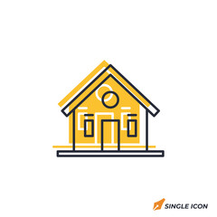 Home icon vector illustration. Home symbol isolated on white background.