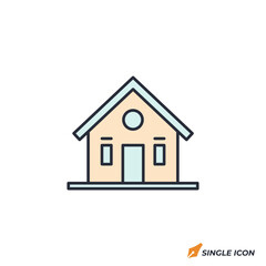 Home icon vector illustration. Home symbol isolated on white background.