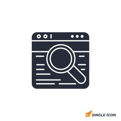 Search icon vector illustration. Search symbol isolated on white background.