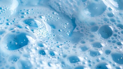 Macro capture of liquid detergent foam 32k, full ultra HD, high resolution