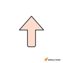 Up Arrow icon vector illustration. Up Arrow symbol isolated on white background.