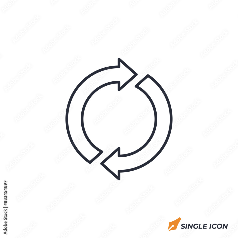 Poster refresh icon vector illustration. refresh symbol isolated on white background.
