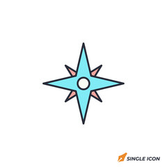 Compass icon vector illustration. Compass symbol isolated on white background.