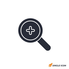 Fototapeta premium Zoom In icon vector illustration. Zoom In symbol isolated on white background.
