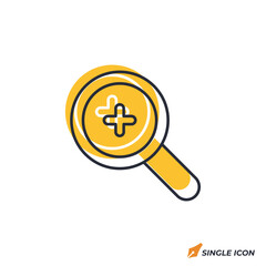 Obraz premium Zoom In icon vector illustration. Zoom In symbol isolated on white background.