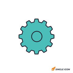 Settings icon vector illustration. Settings symbol isolated on white background.