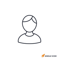 Profile icon vector illustration. Profile symbol isolated on white background.