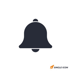 Bell icon vector illustration. Bell symbol isolated on white background.