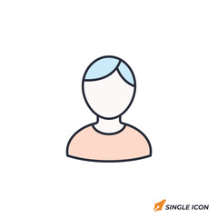 Profile icon vector illustration. Profile symbol isolated on white background.