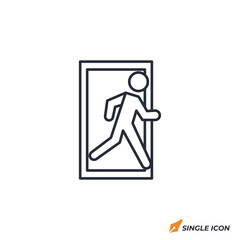 Exit icon vector illustration. Exit symbol isolated on white background