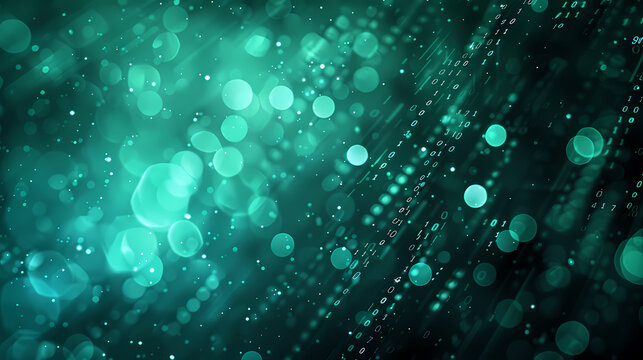 Glowing binary code