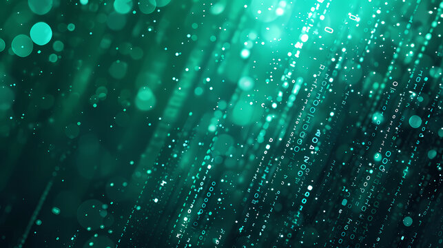 Glowing binary code