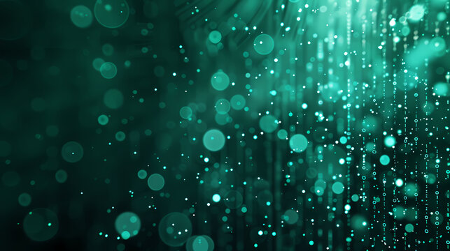 Glowing binary code