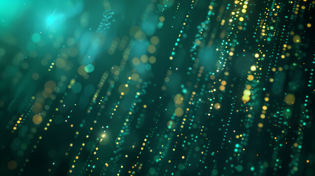 Glowing binary code