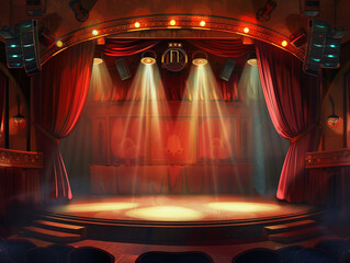 stage with spotlight
