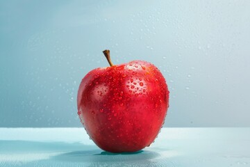 Two red apples and strucural formula of S 2-methylbutyric acid. Beautiful simple AI generated image in 4K, unique.