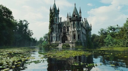 Obraz premium Castle on Lake