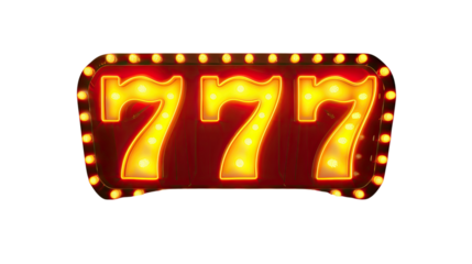 Seven numbers on a transparent background