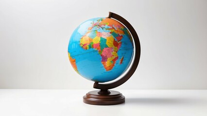 A globe on a white background, perfect for educational or travel themed concepts